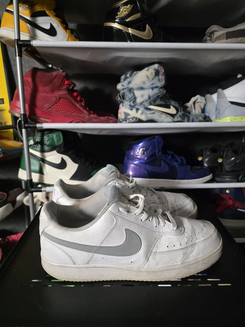 🔥 Nike Court Vision Low Men's Size 11.5 White and Gray Low-Top Sneakers